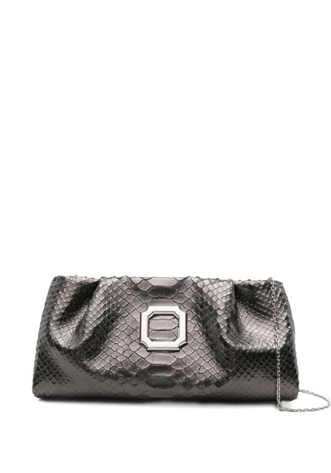 Grey Vittoria clutch bag Malone souliers - women MALONE SOULIERS | VITTORIA20ASPHLT